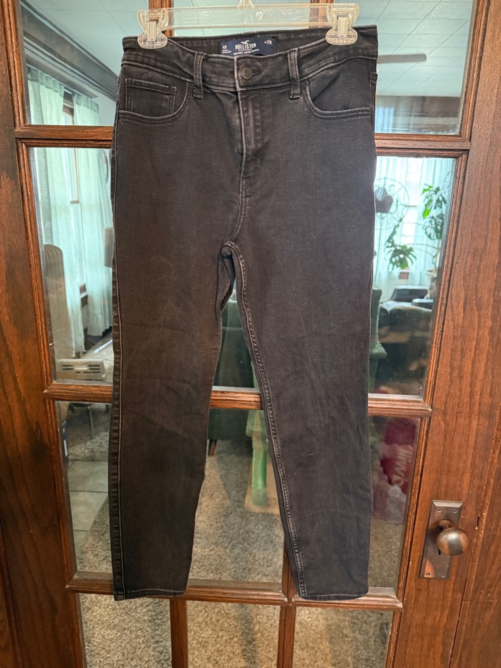 Hollister High Rise Super Skinny Jeans‎ Womens 4R W27 Faded Black Denim Pants